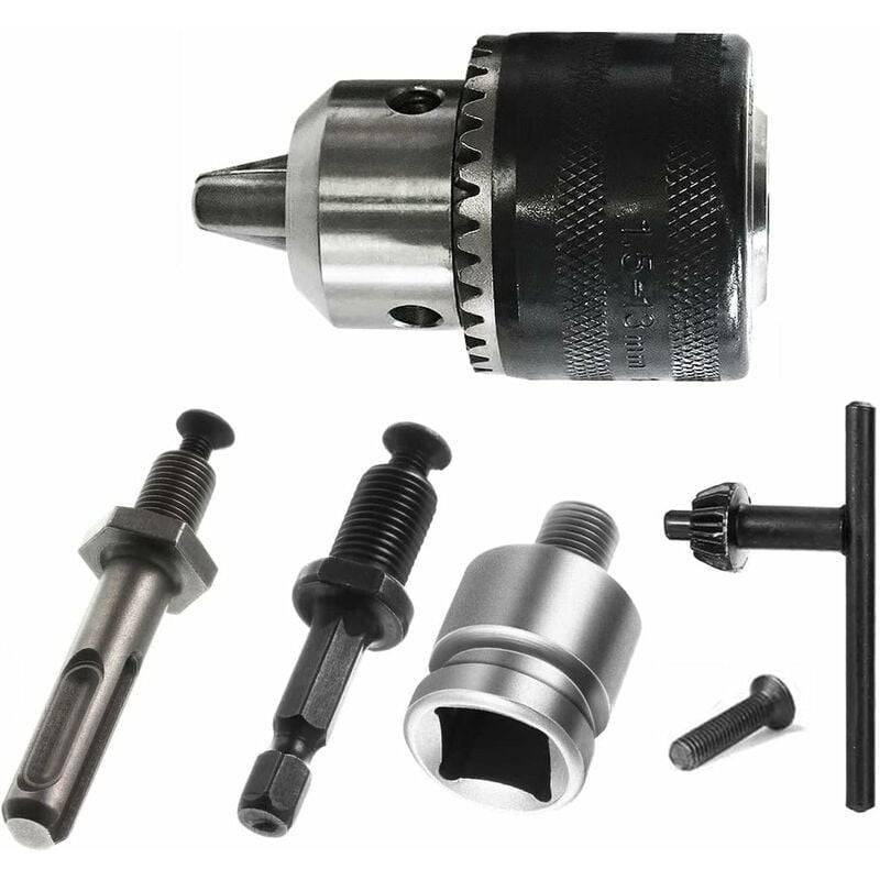 1.5-13Mm Drill Chuck 1/2-20 Unf With Sds Plus Adapter And Wrench Drill Chuck Quick Change Chuck With Key For Drilling