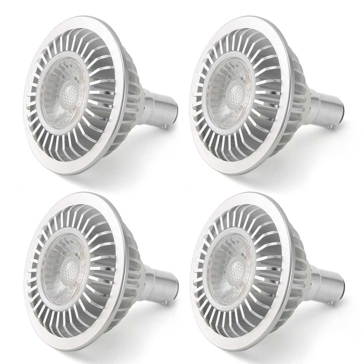 AR70 LED Light Bulb BA15D B15 Base, AC/DC12V Input, 7W 500lm for Home Household Commercial Lighting, 50W Halogen Lamp Replacement(Natural White,4 Pack)