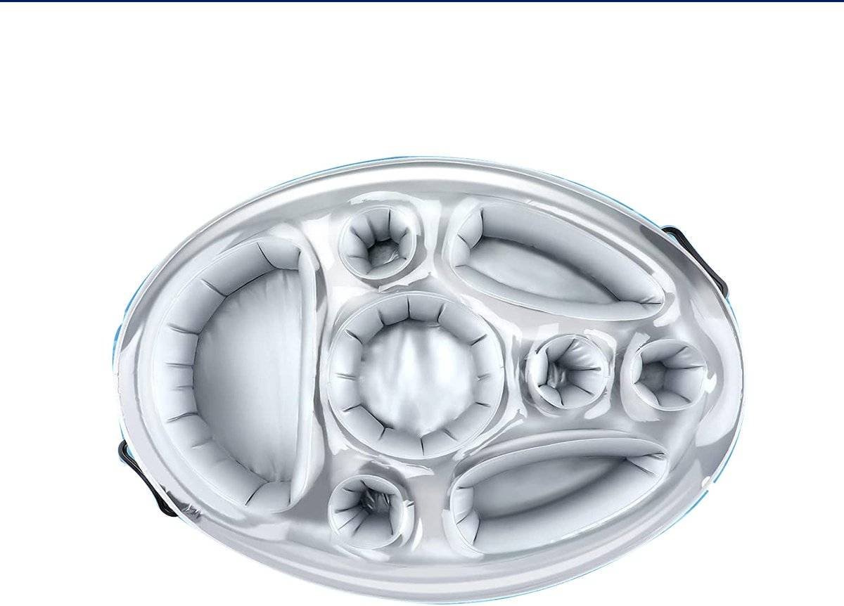 Inflatable pool party floats - Floating pool cup holder - Pool accessories - Silver