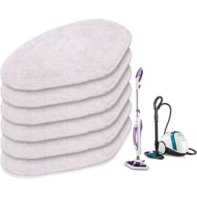 Reusable Microfiber Replacement Pads Compatible With Polti Vaporetto Washable Steam Cleaner Refill Pads (6 Pack)