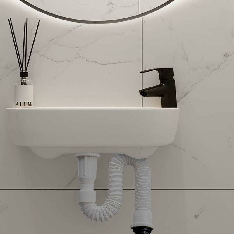 Sink Drain, Space-Saving Drain, Flexible Sink Drain, Sink Drain, Extendable From 40 To 80 Cm