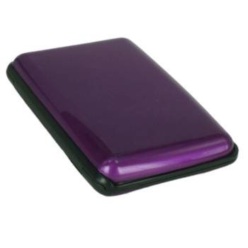 3-Pcs Purple Slim Aluminium Credit Card Holder RFID Blocking Wallet Hard Shell Case Business Card Organiser Lightweight Pocket Size for Everyday Use