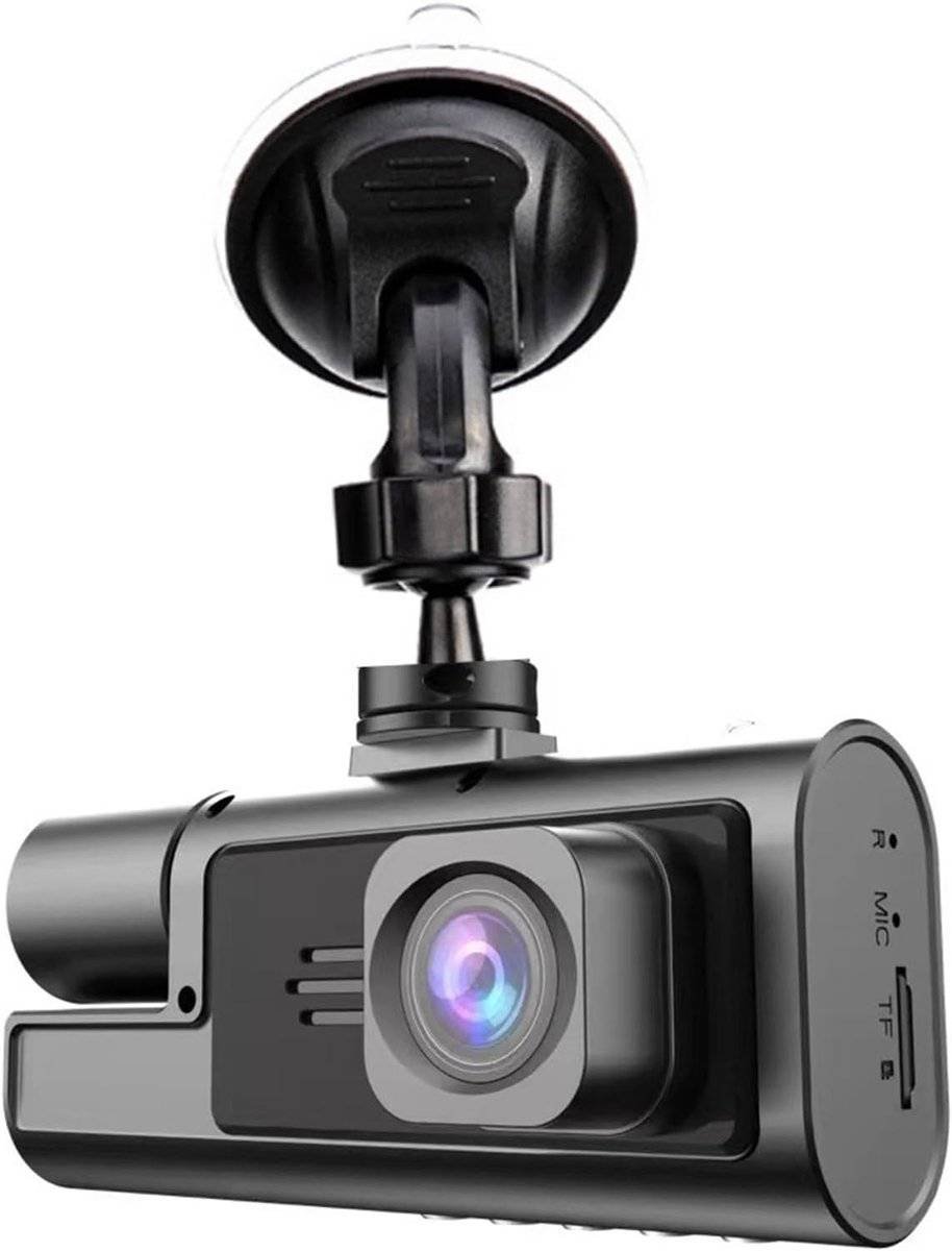 Dashcam - Dual lens 1080p - HD video recorder, wide viewing angle - Loop recording - For safety while driving, parking and traveling