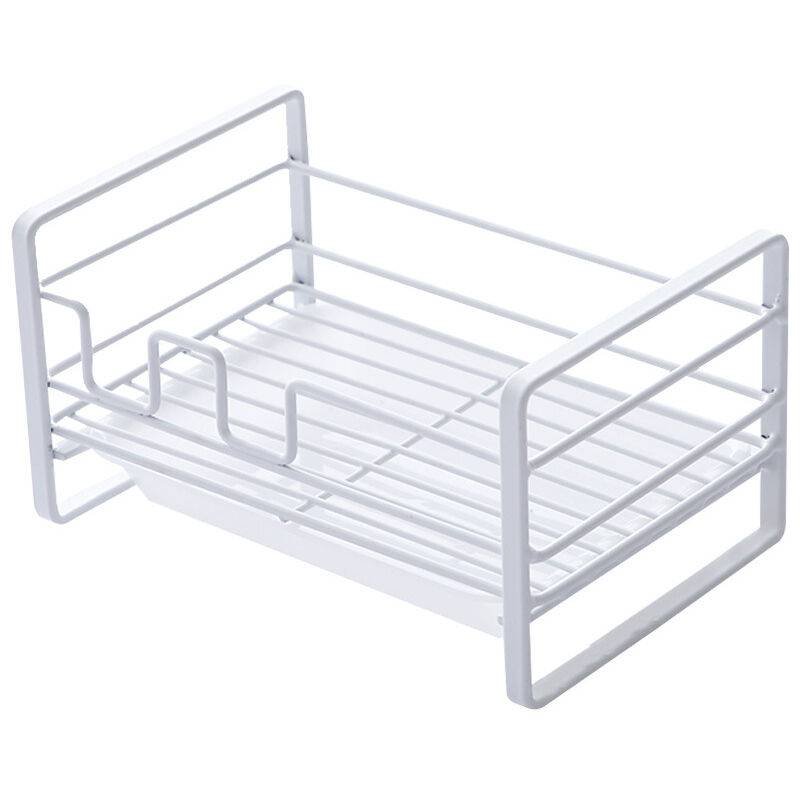 Sink Caddy With Removable Tray, Kitchen Sink Organizer, White