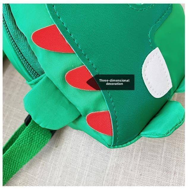 Black Kids Cartoon Dinosaur Chest Bag Cute Lightweight Nylon Crossbody Shoulder Pack for Toddlers Outings and Travel New Arrival Gift