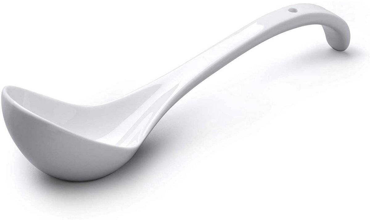 Spoon - Traditional porcelain sauce spoon - 27 cm - White