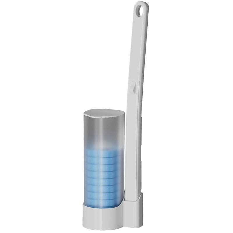 Toilet brush - Replacement brush heads - Replaceable toilet brush set - Highly effective cleaning - Suitable for bathrooms and toilets -40*10cm- Hygienic and convenient (Ocean Blue)