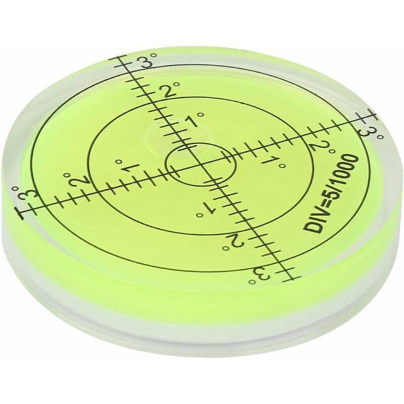 ROund Spirit Level, 60Mm Diameter Measuring Tool, ROund Bubble Level With Scale For Balancing Camera Equipment