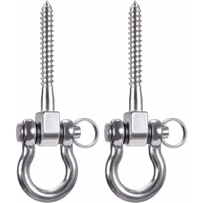 2 pcs 304 Stainless Steel Ceiling Hook, Suspension Trainer Hanging Kit For Hanging Chair, Hanging Lamp, Hammock,