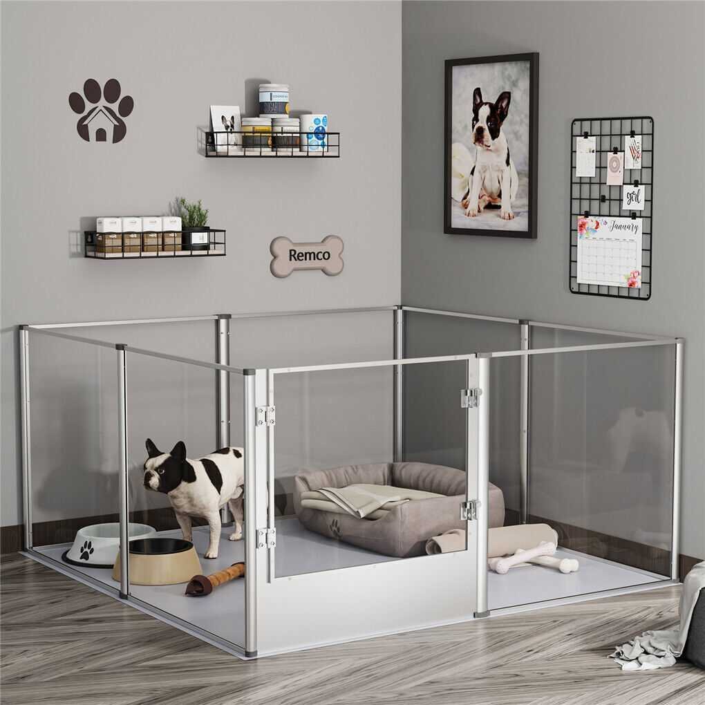  Versatile Sleek Thick Acrylic Pet Playpen Dog Puppies Run Kennel Rabbit Play Pen