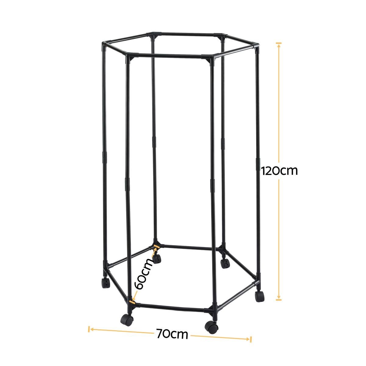 Artiss Clothes Rack Airer Rail Coat Stand Wheels 6 Rods