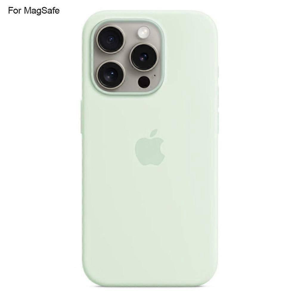 iPhone 15 Pro Case Liquid Silicone with MagSafe Compatible with iPhone Induction Popover Perfect Mint Green MGF