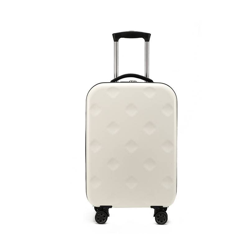 Beige 20 Inch Foldable Carry-on Suitcase with 360 Spinner Wheels and Combination Lock, Lightweight Space Saving Hard Shell Luggage for Australian Travel