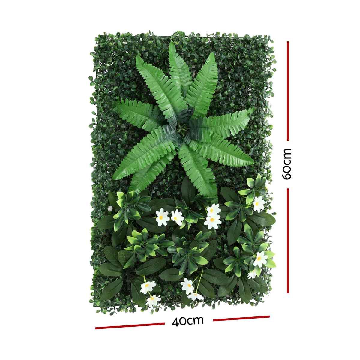 Gardeon 4PCS Artificial Plant Wall Panels 40X60CM Boxwood Panel Leaf Backdrop Backyard Green Decor