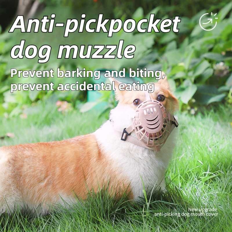 Anti-Biting & Anti-Foraging Dog Muzzle - Breathable & Soft TPE Safety Mask with Secure Straps (#1 Fits 3kg )