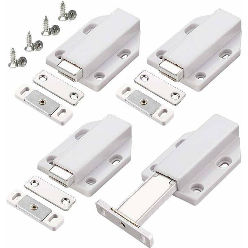 Push To Open 4 Pieces Push Open Push Door Cupboard Magnet Closure For Cabinet Drawer System Magnetic Latch Lock Push