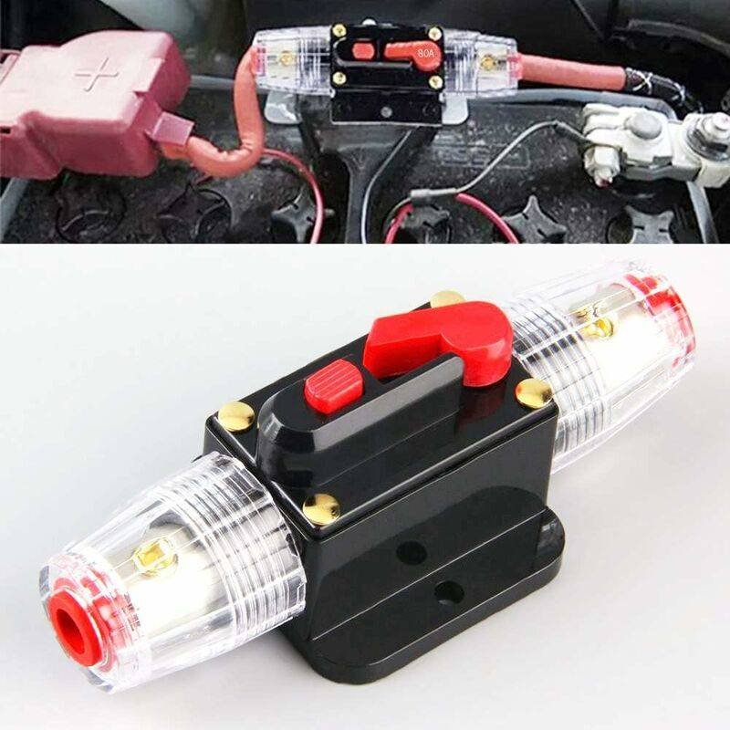 Car Fuse Circuit Breaker, Auto Circuit Breaker Car Protection 12V - 24V Dc, Manual Reset Switch Car Audio Fuse, Inline