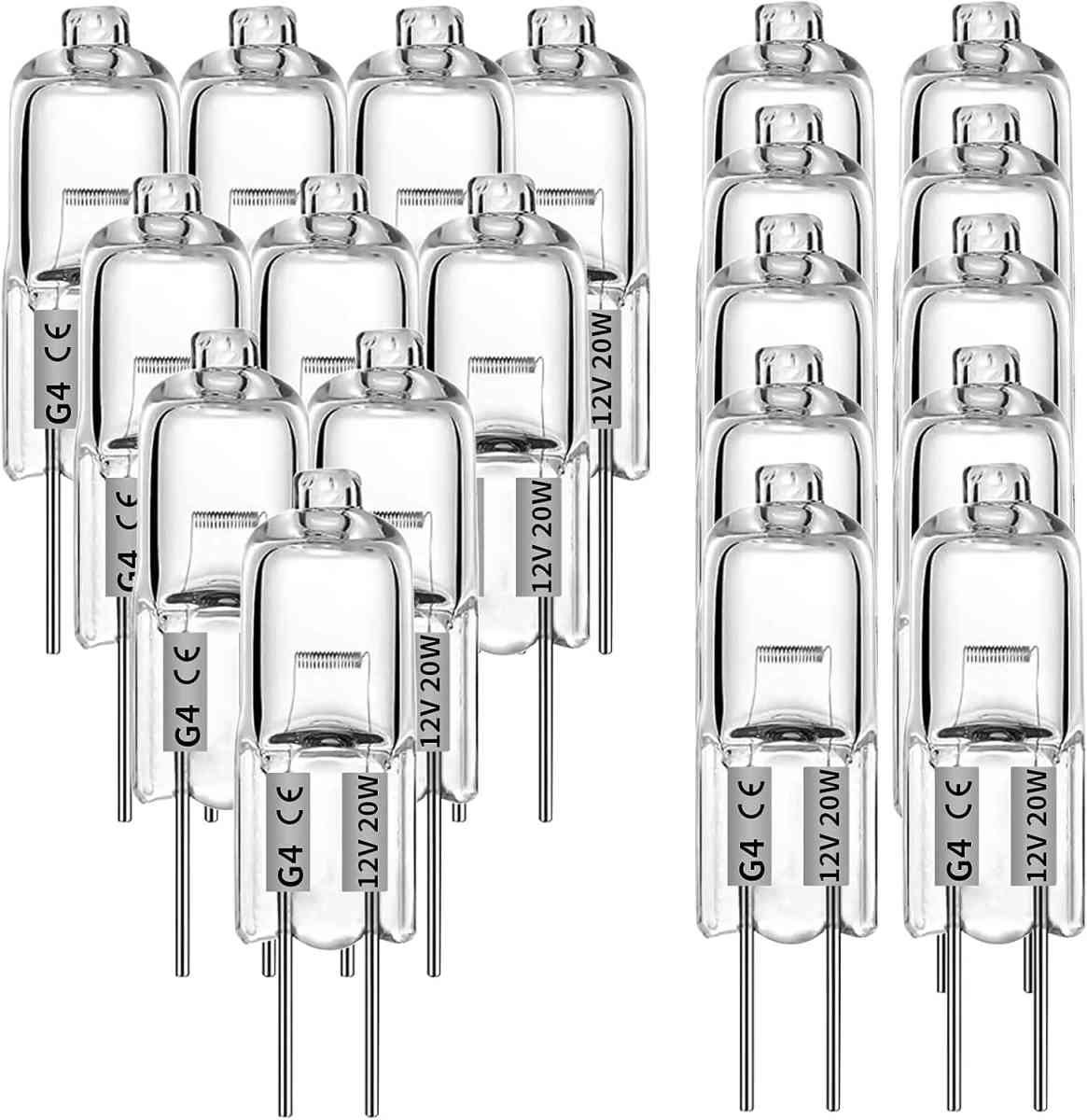 G4 halogen lamps 20W 12V - Warm white - 20 Pack 20pcs 20W 20pcs