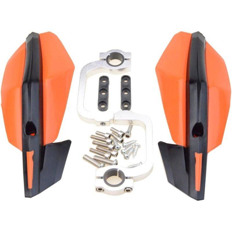 7/8" 22Mm Handguards Motocross Handlebar Hand Brush Guard Replacement For Motocross Dirt Bike Atv Off ROad Orange