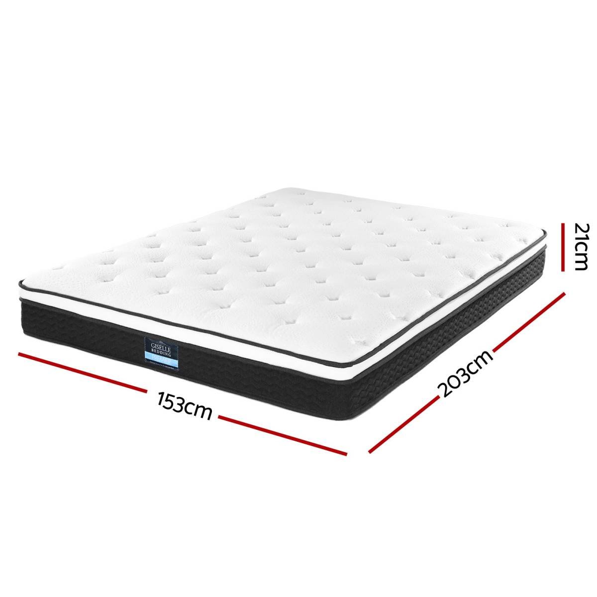 Giselle Bedding 21cm Mattress Euro Top Queen
