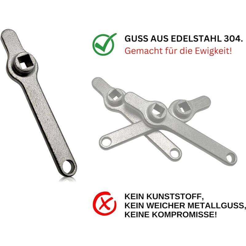 Bleeder Wrench Heater Key Square Key Radiator Bleeder Handle Radiator Vent Absolute New Premium Stainless Steel