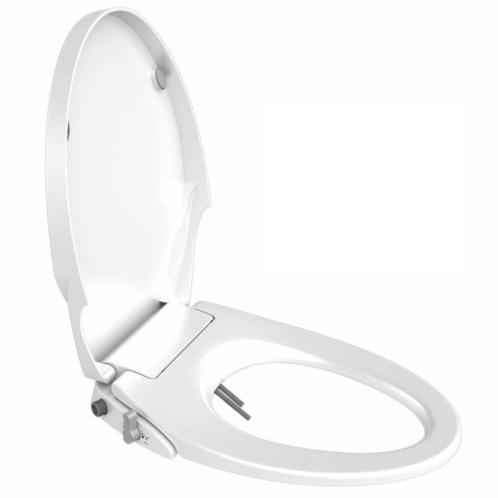 Non Electric Bidet Toilet Seat O Cover Bathroom Dual Nozzle Spray Water Wash