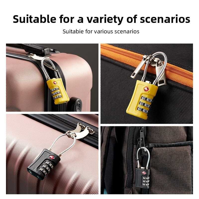 Red TSA Approved Cable Combination Padlock 3-Digit Security Lock for Travel Luggage Suitcase Gym Lockers Durable Steel Wire Australian Travel Essential