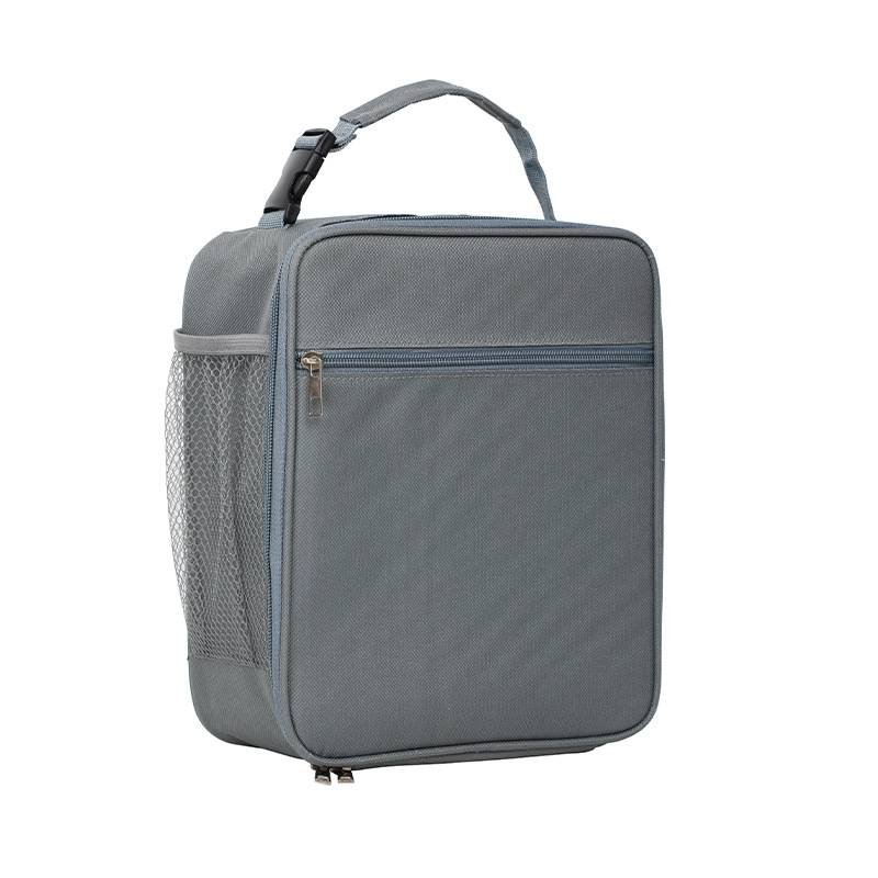 Dark grey Insulated Lunch Bag with Shoulder Strap - Portable & Large Capacity Thermal Bento Tote