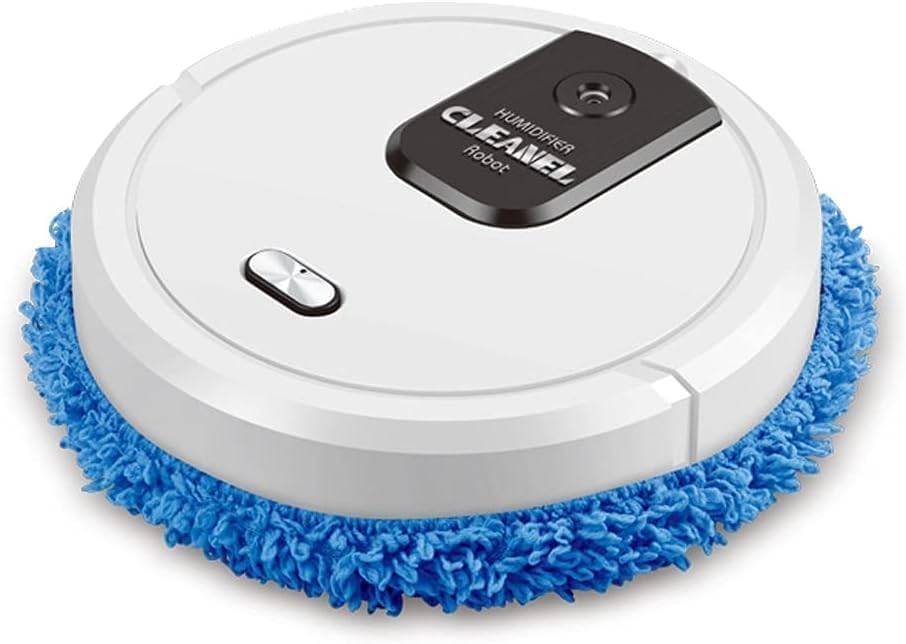 Smart Mopping Robot with Spray & Humidifier – Automatic Floor Cleaner for Hard Floors, Dry and Wet Cleaning, Pet Hair Removal, Compact Design (White)