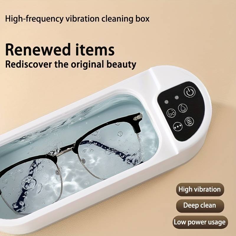 High-Frequency Vibration Cleaning Box｜Powerful Deep Clean・Low Noise & Energy-Saving・Restore Original Shine, Renewing Jewelry, Glasses & Delicate Items**