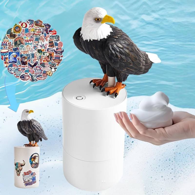 Realistic Eagle Smart Motion Sensor Foam Pump - Touchless Hand Washer with Anti-Glare Technology for Outdoor & Bright Light