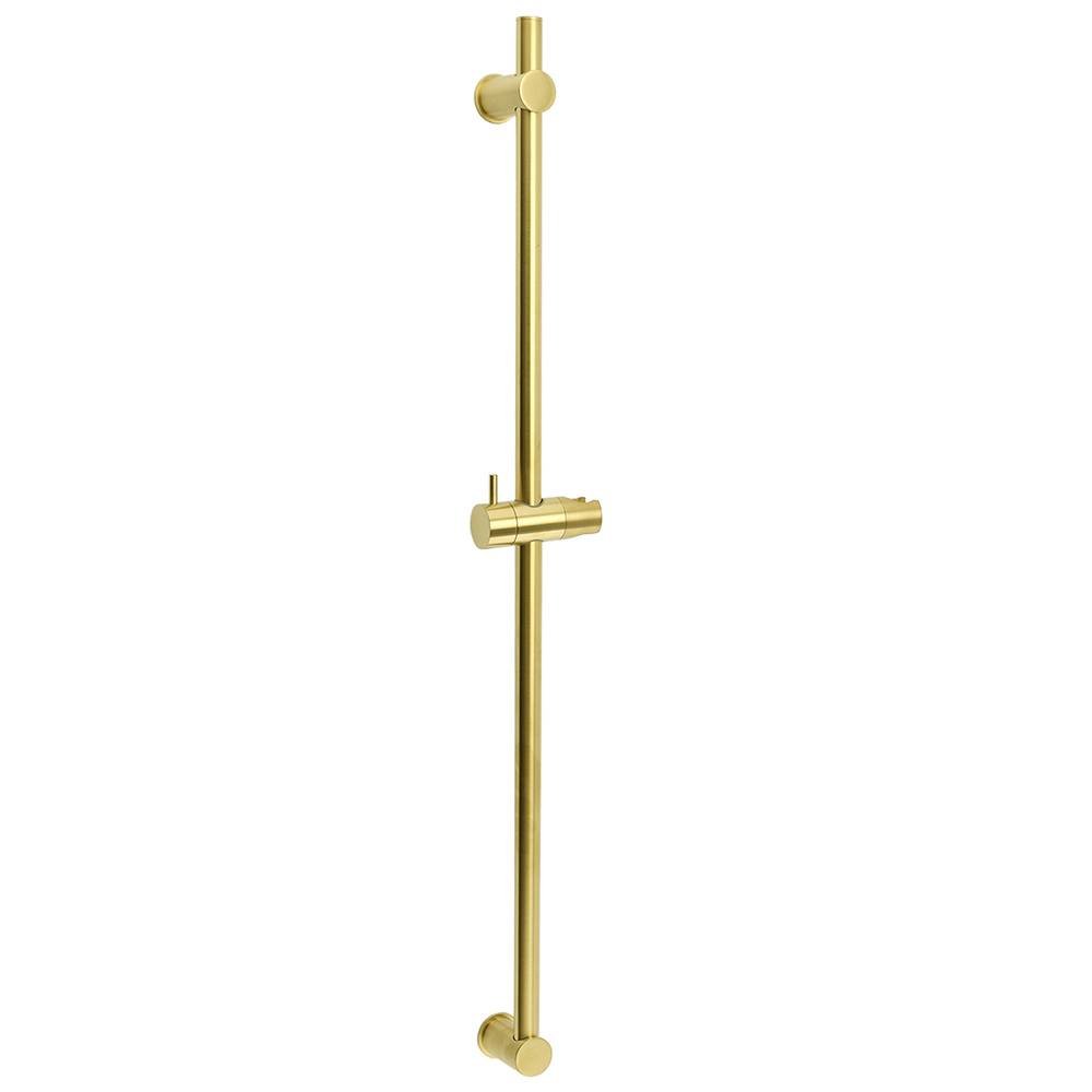 Brushed Gold Brass 850mm Long Sliding Rail Bar Swivel Handheld Shower Holder Kit