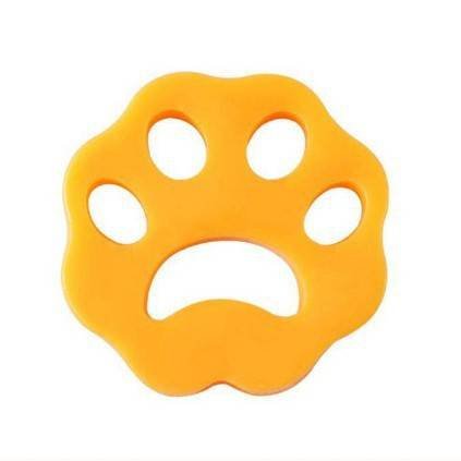 Floral orange 10-Pack Reusable Silicone Cat Paw Lint Remover for Clothes and Laundry, Double-Sided Sticky Cleaner for Pet Hair and Dust – Ideal for Home Use