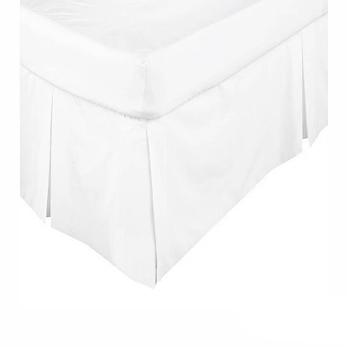 KINGDOM Box Pleated Valance White - DOUBLE