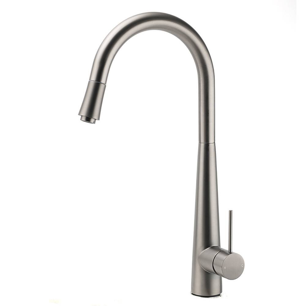 WELS Gun Metal Grey Pull Out Kitchen Sink Tap Basin Mixer Faucet Flexible Spout