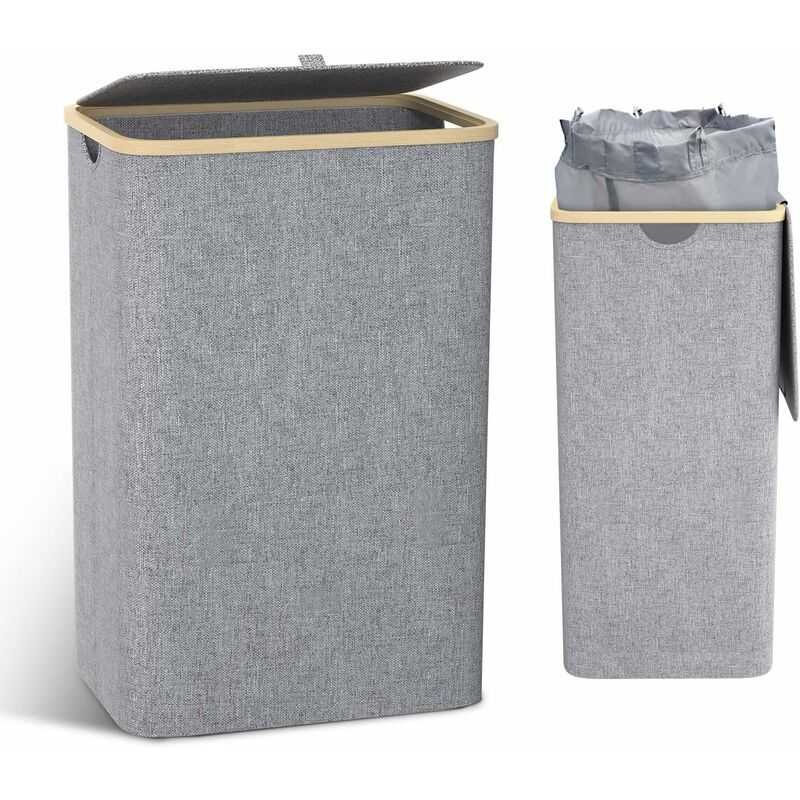 100L Laundry Basket With Lid Laundry Hamper With Handles Dirty Laundry Basket, Laundry Bin Laundry Basket Foldable