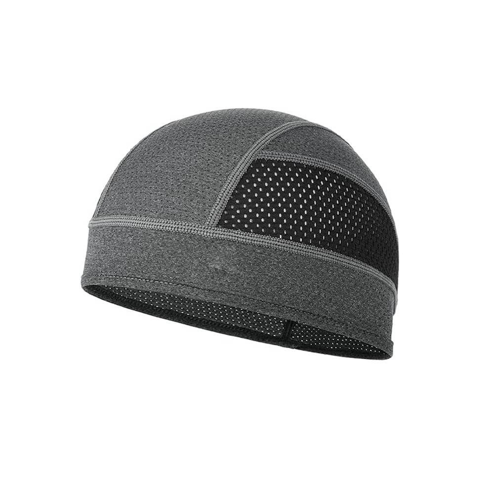 Cooling Mesh Skull Cap Helmet Liner Sweat Wicking Quick Dry Beanie Grey for Cycling Motorbike Running Hard Hat One Size