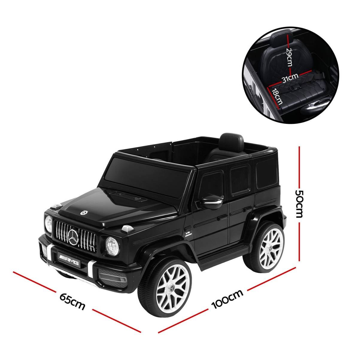 Kids Electric Ride On Car Mercedes-Benz Licensed AMG G63 Toy Cars 12V Black