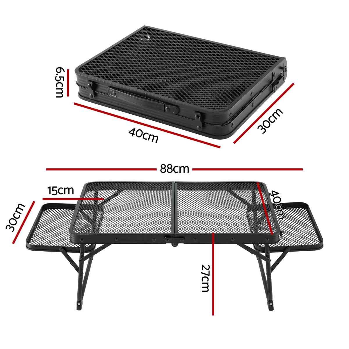 Weisshorn Camping Table Mesh Desktop Lightweight Portable Outdoor Folding Grill Desk