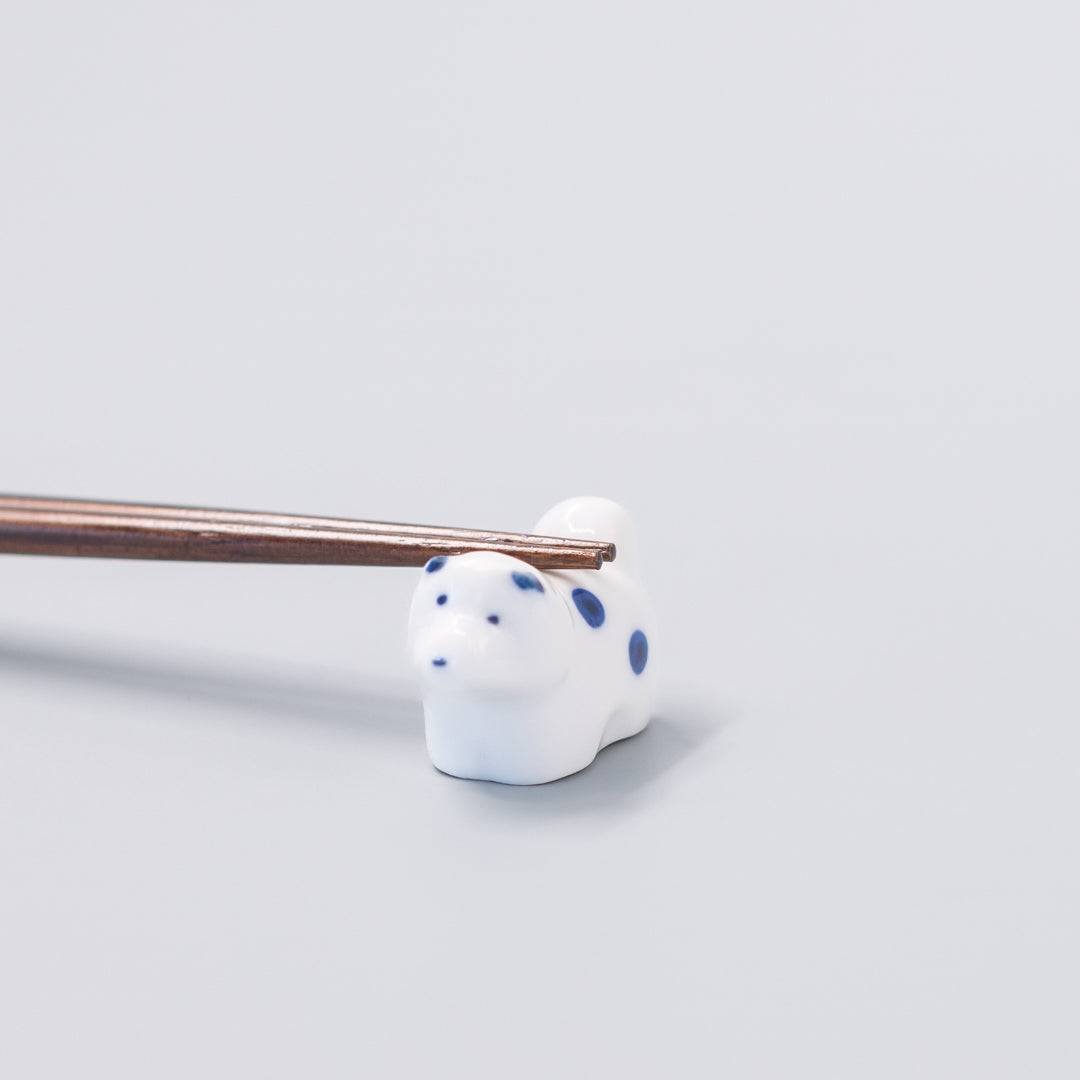 Chopstick Rest Shiba Dog White Navy