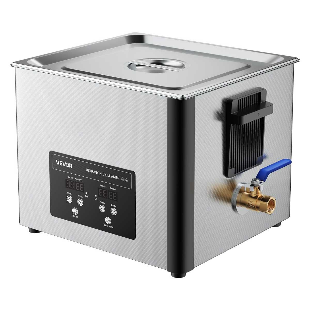 VEVOR 15L Ultrasonic Cleaner, Professional Ultrasonic Cleaner Machine with Cleaning Basket & Digital Display, 240W Stainless Steel 40kHz Industrial Cleaning Machine for Parts, Carburetors, Instruments