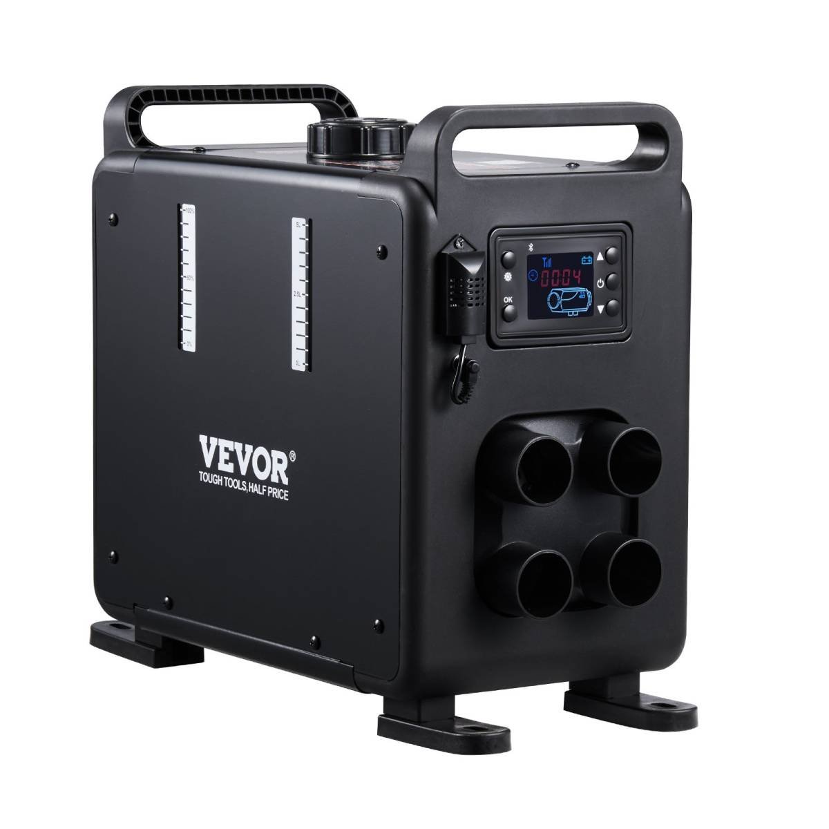 VEVOR 8KW Diesel Heater, 12V/24V All in One Diesel Air Heater, Bluetooth APP Control, Remote Control and Display Screen, CO Alarm, Fast Heating Vertical Portable Diesel Heater for Vehicles, Garage