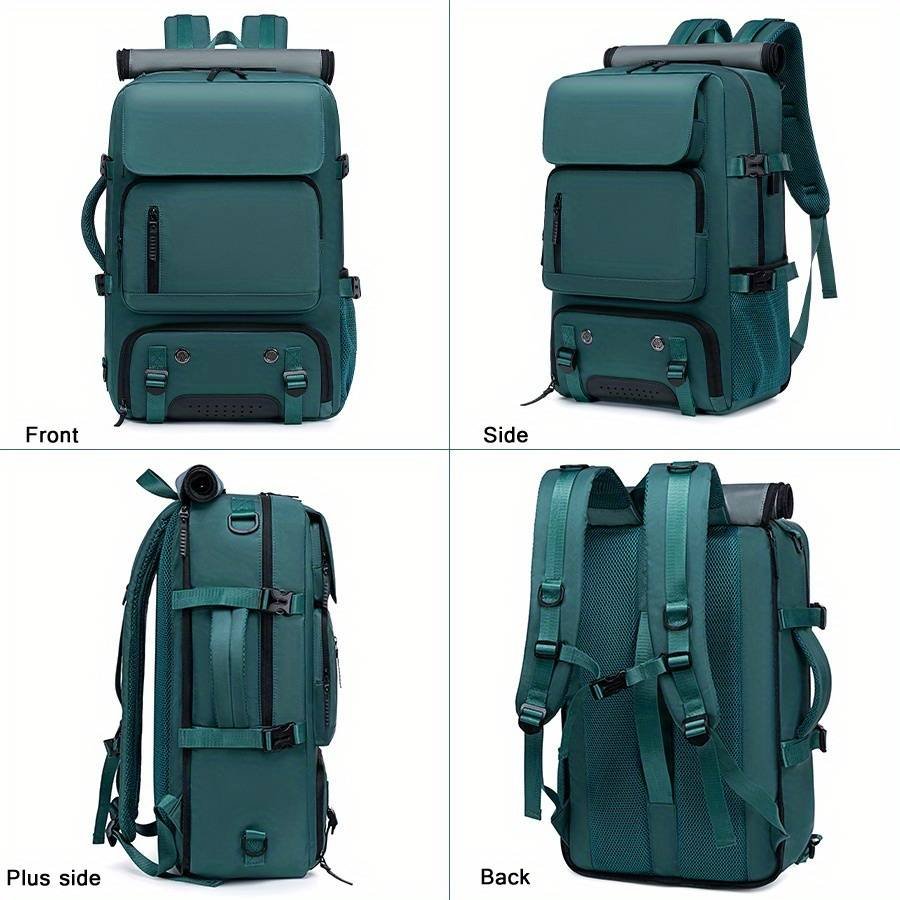 18.1-inch Easy-Travel Bag (46×30×16 cm): Four carrying modes in one bag, with independent shoe compartment and freely switchable hidden shoulder straps.(Army green）
