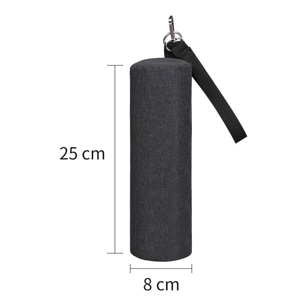 Black Insulated Golf Beer Cooler Bag Cylindrical Tube Design with PEVA Lining 25cm Portable Crossbody Shoulder Strap for Australian Golf and BBQs