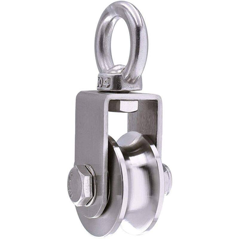 304 Stainless Steel ROpe Pulley Block, Max Load 200Kg