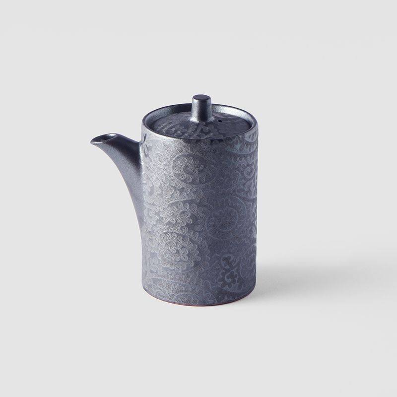 Soy Pot 125ml Black Scroll Glaze
