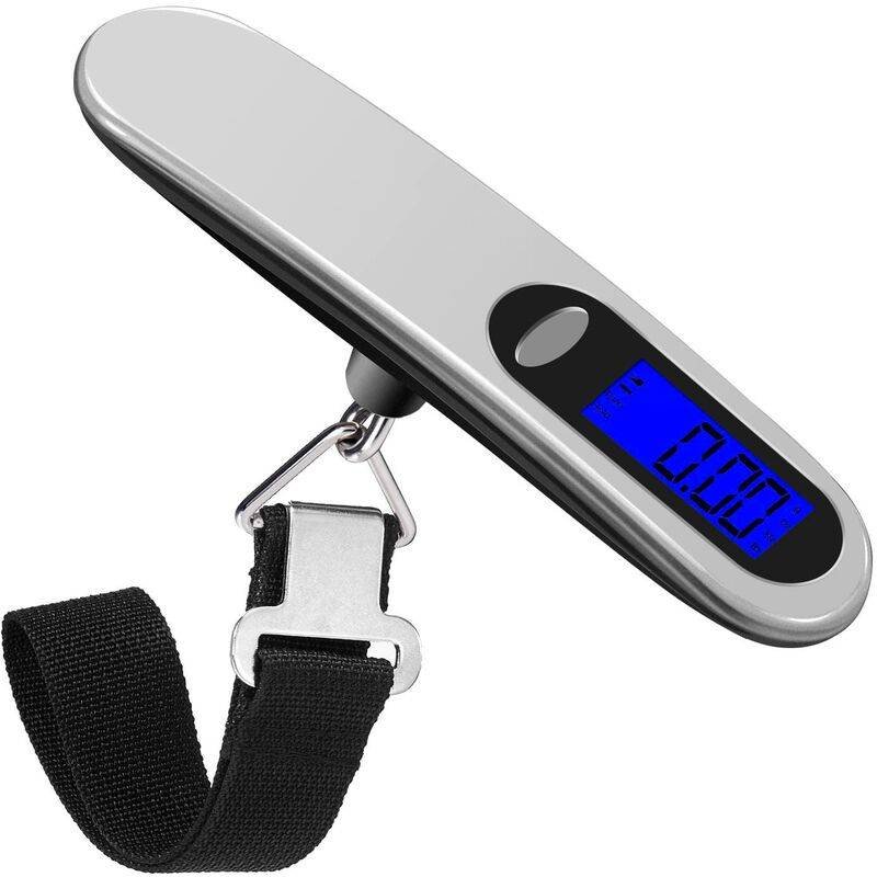 Travel Luggage Scale, Portable Digital Luggage Scale Max 50Kg/110Lb (Lb,G,Oz,Kg) Scale With Hook For