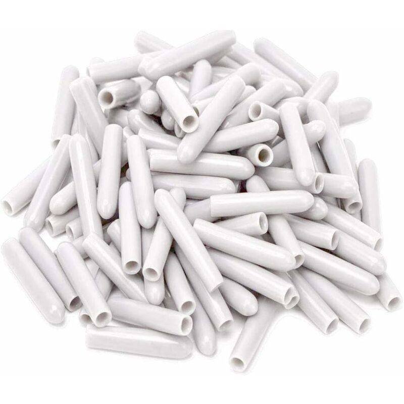 120 Pieces Dishwasher Caps, Inner Diameter 3Mm Pvc Protective Cover, Dish Basket, 325Mm (White)