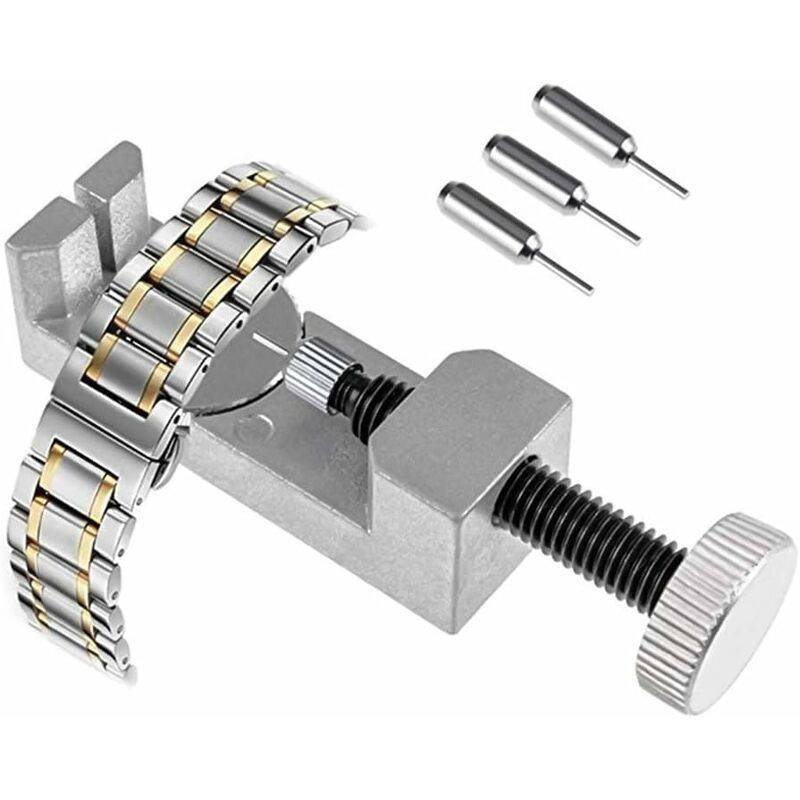 Adjustable Watch Pin Punch Tool, Watchmaker Watch Band Tool Link Pin Remover Repair Kit With 3 Extra Pins