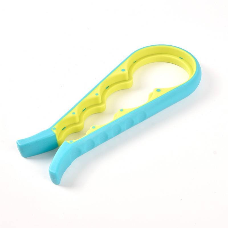 Multifunctional Jar Opener & Bottle Opener - Non-Slip Kitchen Aid - Ideal for the Elderly & Weak Hands - Red